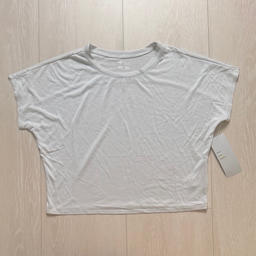 ✨Zella Classic Gray White Short Sleeve Tee